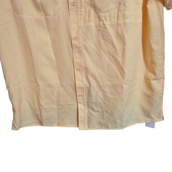 Eddie Bauer Shirt Mens Medium Performance Fishing Outdoor Vented Butter Yellow - Picture 4 of 16